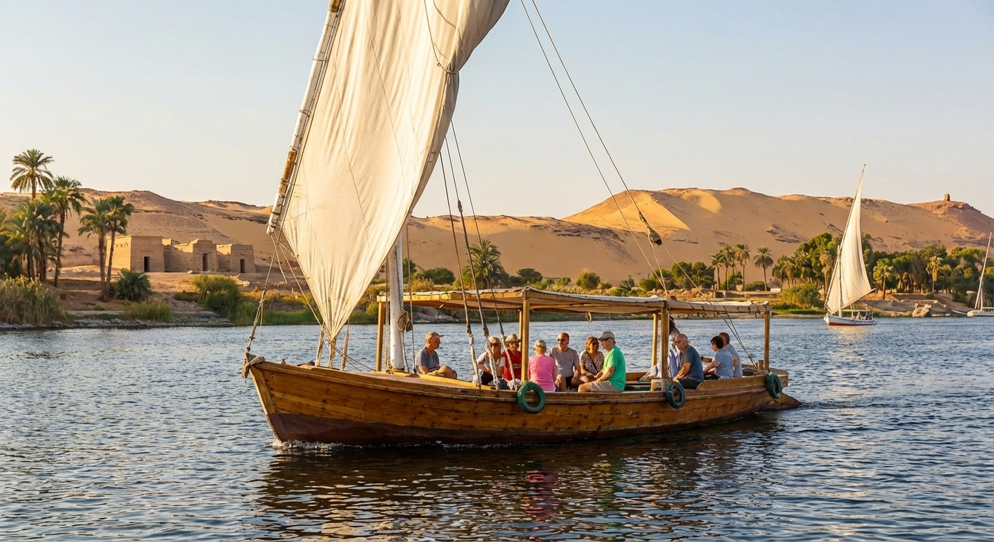 Private Felucca Ride Aswan sunset sailing